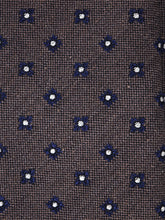 Cravatta 3 pieghe marrone in seta/lana NADIA